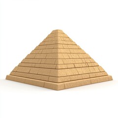 Fototapeta premium Pyramid Structure with Textured Surface in Sand Color Tone