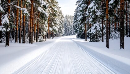 Obraz premium Snowy forest trail (2)