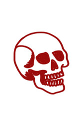 Skull vector illustration with thick line art and vintage gothic style. Ideal for tattoo art, Halloween decor, or edgy designs. 