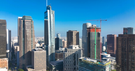 Los Angeles city. LA downtown aerial view. Los Angeles skyline. LA panorama. Los Angeles from a top...