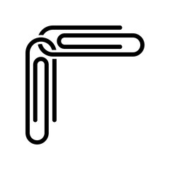 Paperclip icon design template 