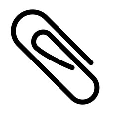 Paperclip icon design template 