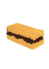 waffles isolated on white