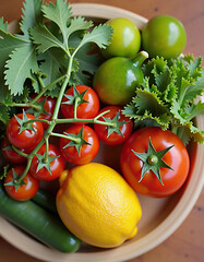 fresh vegetables and fruits