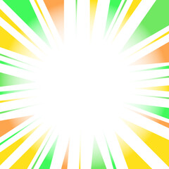 ビタミンカラーの集中線のイラスト