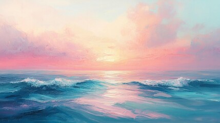 Pastel Ocean Sunset