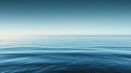 Obraz premium Ocean Serenity: Calm Water, Blue Sky