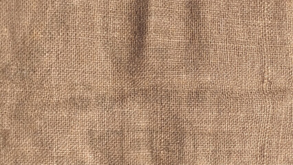 Close-up of natural burlap hessian sacking. Vector illustration.