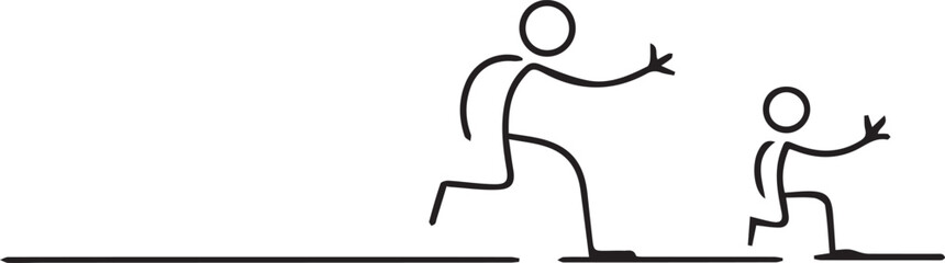 running icon on isolated white background