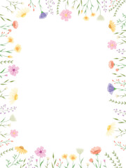 watercolor Flowers Frame
