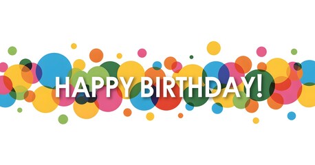 Happy birthday greeting card colorful celebration party design festive art