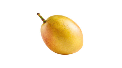 Single Ripe Mango on Transparent Background