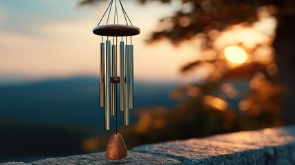 Cognitive-sentiment wind chime that creates sound based on outdoor emotional pulse detected via local social biometrics 