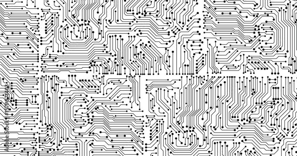 Poster vector circuit and communication concept for technology background