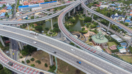 Samut Prakan-Lat Pho Park (Bangkok) , Bhumibol Bridge