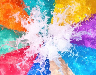 Splashing Colors in a Pool