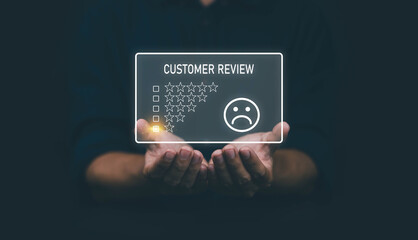 Service reviews with customers, not satisfied with the service, both business concepts, marketing,...