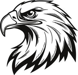 Obraz premium Bold Stylized Eagle Head Illustration