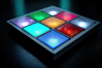 3D LED Panel with RGB spectrum that glows and shifts, creating a dynamic and lively effect.