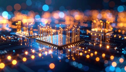 Circuit board with glowing components