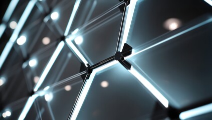 3D LED Panel with soft-edged glowing lights, featuring crystal-clear glass with subtle warmth.