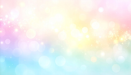 Obraz premium Digital abstract pastel background blending pink, yellow, and blue with a subtle cloud-like texture.