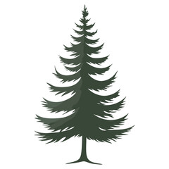 Obraz premium Christmas tree illustration silhouette pine vector