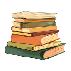 Stacked books illustration publication educational vector