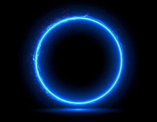 Obraz premium Abstract glowing blue circle