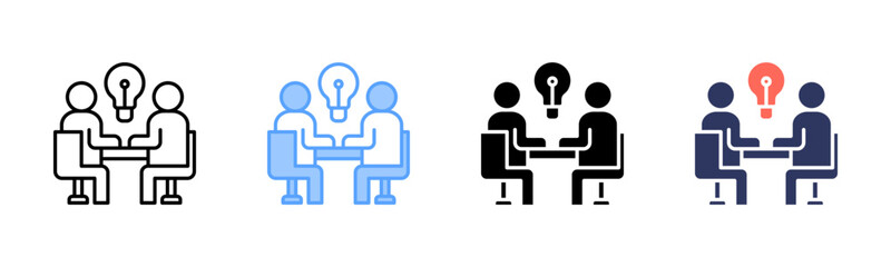 Counseling icon sheet multiple style collection	