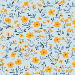 Obraz premium Plant leaves and flower textures, exquisite vector floral patterns. 