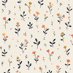 Plant leaves and flower textures, exquisite vector floral patterns.	