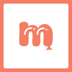 Small alphabet Balloon shapes m