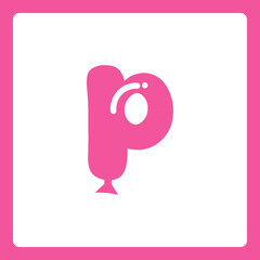 Small alphabet Balloon shapes p