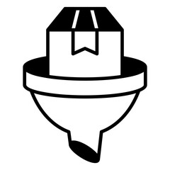 Sorting and Inventory Processing Black Fill Icon