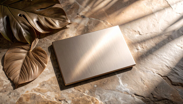 Metal Nameplate on Stone