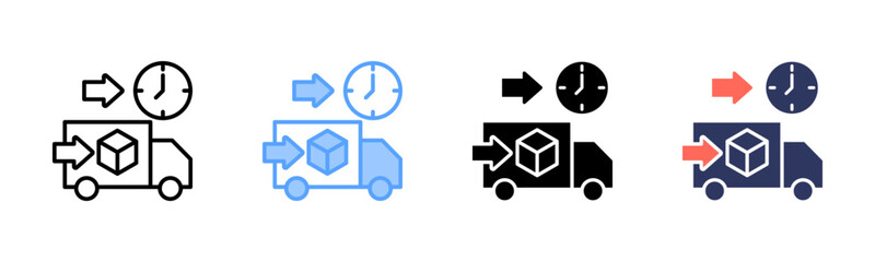 Just-In-Time Sourcing icon sheet multiple style collection