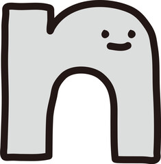 Letter N - SVG Alphabet Scalable vector graphic of the letter N, designed in a clean and modern style. Perfect for educational materials, personalized prints, monograms.