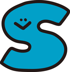 Letter S - SVG Alphabet Scalable vector graphic of the letter S, designed in a clean and modern style. Perfect for educational materials, personalized prints, monograms.