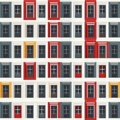 Naklejka premium Classic Building Facade Pattern