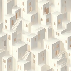 Fototapeta premium Building Outlines Light & Shadow Pattern