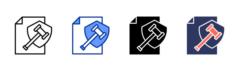 Compliance icon sheet multiple style collection