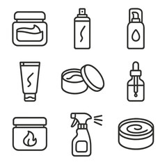 Serum vector styling hair icon icons jar hairspray tin control container