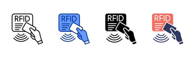 Rfid icon sheet multiple style collection