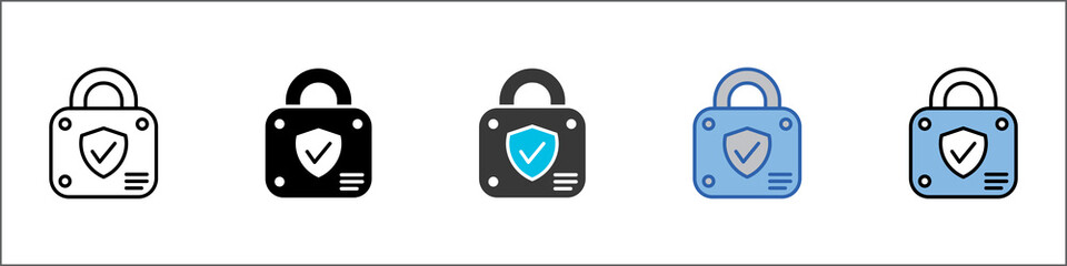Security Icon Pack Multistyle Illustration