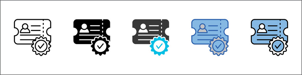Pass Icon Pack Multistyle Illustration