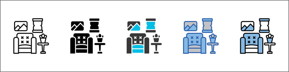 Lounge Icon Pack Multistyle Illustration