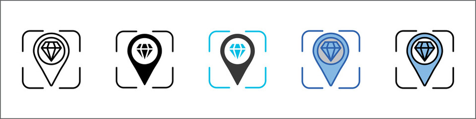 Exclusive Area Icon Pack Multistyle Illustration