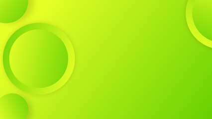 Modern abstract green background with 3D circle elements