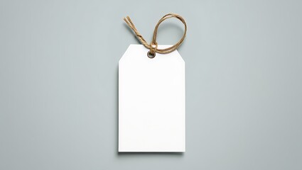 Blank White Gift Tag with Jute Twine Perfect for Crafting and Personalization